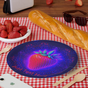 Assiettes En Carton Desserts Amusants (Fraise) 