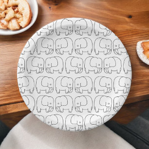 Assiettes En Carton Dessin Animé Éléphant