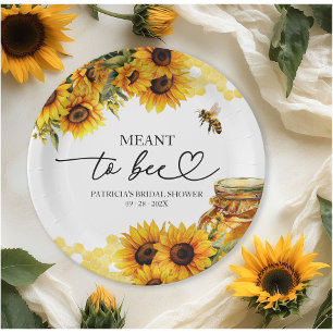 Assiettes En Carton Destinée À Être Fête des mariées Tournesol