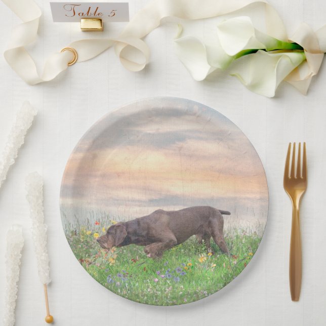 Assiettes En Carton Deutsch Drahthaar (Mariage)