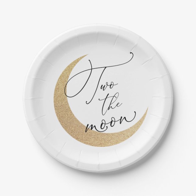 Assiettes En Carton Deux ans de la Lune (Devant)