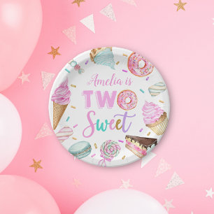 Assiettes En Carton Deux Dessert Sucré 2e Plaque Papier Anniversaire