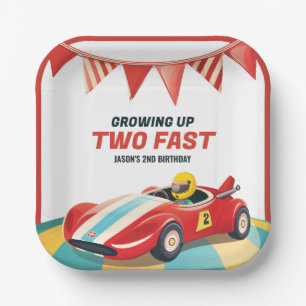 Assiettes En Carton Deux Fast Race Car 2e Anniversaire