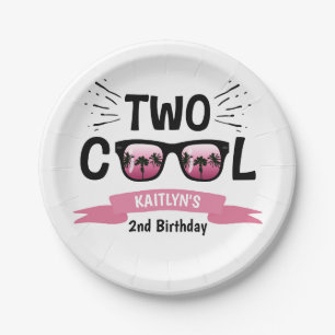 Assiettes En Carton Deux filles Cool 2e anniversaire