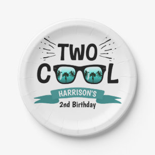 Assiettes En Carton Deux garçons Cool 2e anniversaire