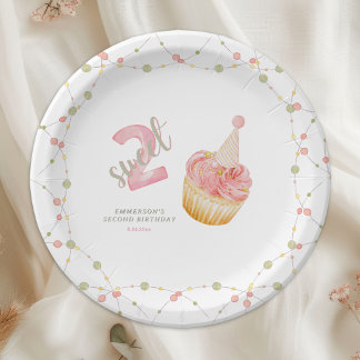 Assiettes En Carton Deux gâteaux mignons pour un 2ème anniversaire