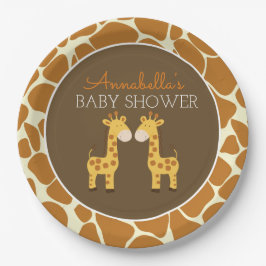 Assiettes En Carton Deux Giraffes Plaque à papier double