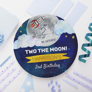 Assiettes En Carton Deux La Lune 2e Anniversaire