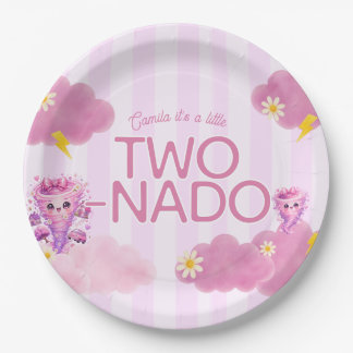Assiettes En Carton Deux-Nado anniversaire, 2ème fête d'anniversaire,