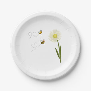 Assiettes En Carton Deux petites abeilles mignonnes