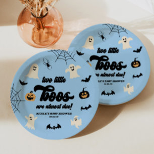 Assiettes En Carton Deux petits jumeaux Boos Halloween Baby Shower