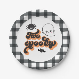 Assiettes En Carton Deux plaques papier Éffrayantes Halloween 2e Anniv