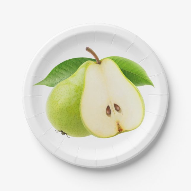 Assiettes En Carton Deux poires (Devant)