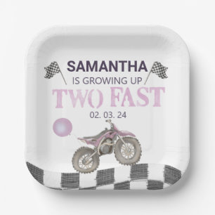 Assiettes En Carton Deux Rapides Anniversaire Dirt Vélo Thème