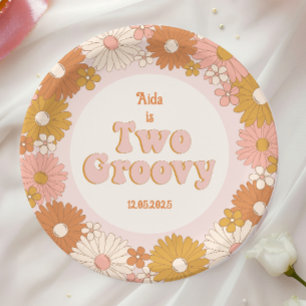 Assiettes En Carton Deux Super floraux rétro