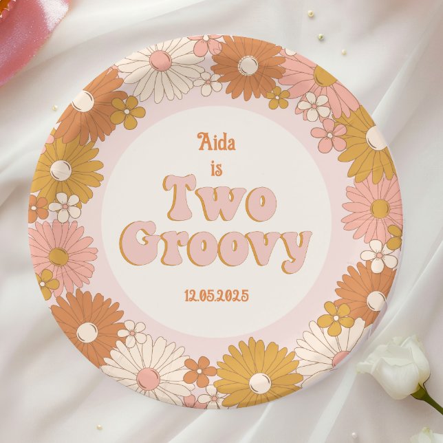 Assiettes En Carton Deux Super floraux rétro (Créateur téléchargé)