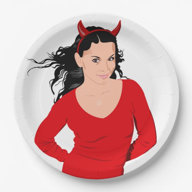 ASSIETTES EN CARTON DEVIL GIRL (Devant)