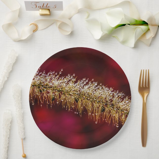 Assiettes En Carton Dew du matin (Mariage)