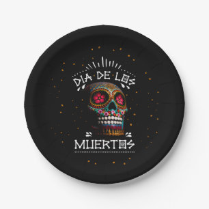 Assiettes En Carton Dia mexicaine de l'art mort squelette Art mort