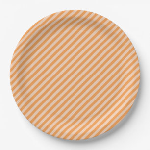 Assiettes En Carton Diagonale orange