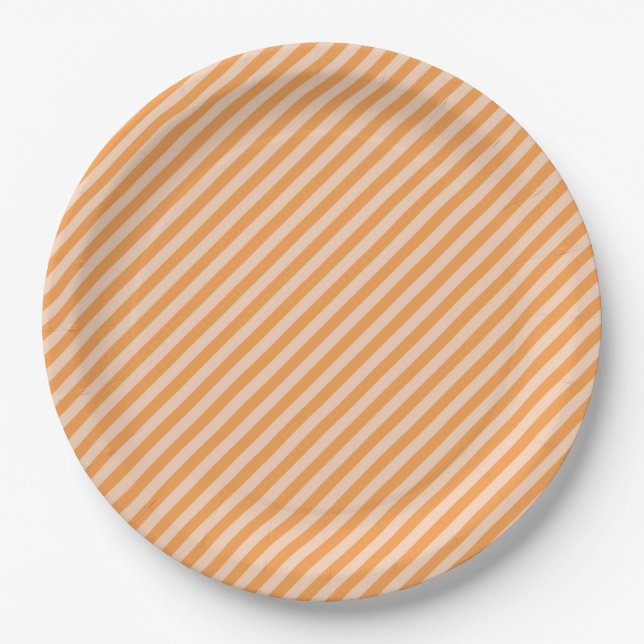 Assiettes En Carton Diagonale orange (Devant)