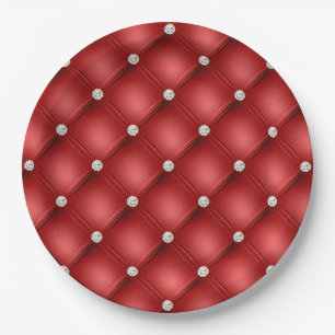 Assiettes En Carton Diamant rouge
