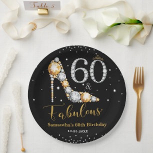 Assiettes En Carton Diamond Parties scintillant Cinquante et fabuleux 