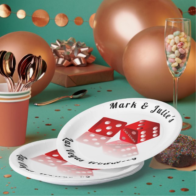 Assiettes En Carton Dice Las Vegas (Multi)