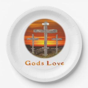 Assiettes En Carton Dieu aime
