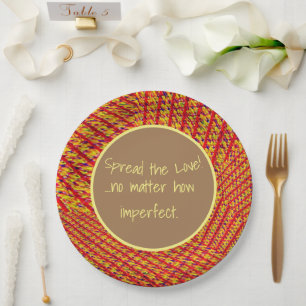 Assiettes En Carton Dimensions du bonheur Tweed Texturé Jeu