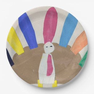 Assiettes En Carton Dinde de Thanksgiving