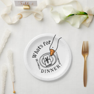 Assiettes En Carton Dindon Idiot Qu'est-ce qu'on mange ce soir