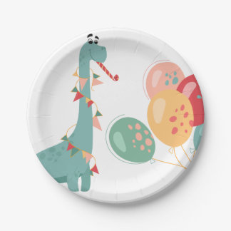 Assiettes En Carton Dinosaur Anniversaire Thème Plaques Papier DINO1