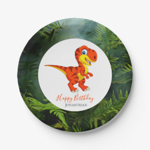 Assiettes En Carton Dinosaur T Rex Jungle Party