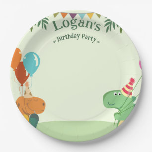Assiettes En Carton Dinosaure Dinosaure fête d'anniversaire