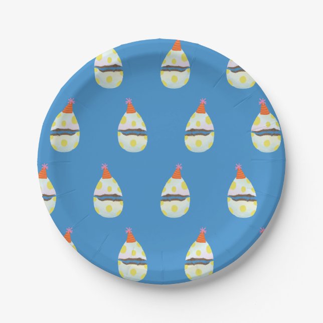 Assiettes En Carton Dinosaure-Thème Anniversaire de enfant Plaque (Devant)