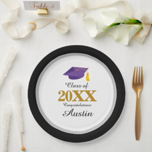 Assiettes En Carton Diplôme d'études collégiales ou secondaires