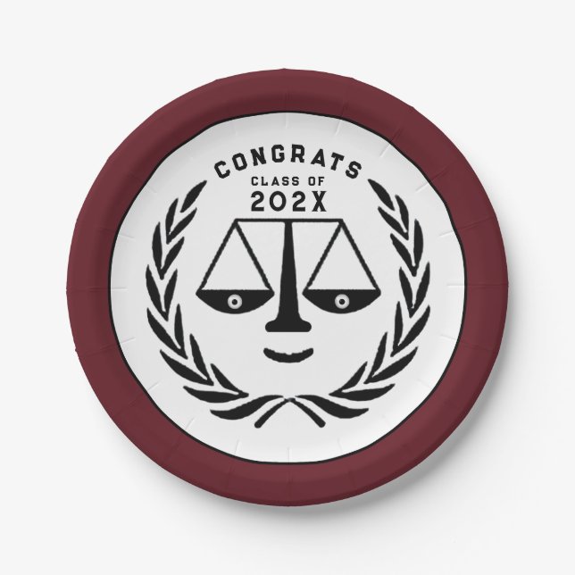 Assiettes En Carton Diplôme d'études de droit 2025 (Devant)