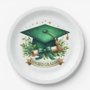 Assiettes En Carton Diplôme et bonnet de remise des diplômes