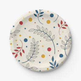 Assiettes En Carton Diseño floral