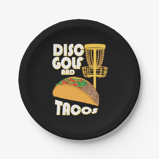 Assiettes En Carton Disque Golf Et Tacos (Devant)