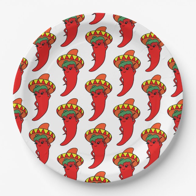 Assiettes En Carton Divine Pepper Kawaii Chaude (Devant)