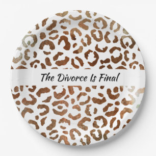Assiettes En Carton Divorce Party Big Cat Imprimer Abstrait
