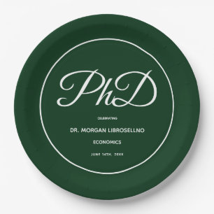 Assiettes En Carton Doctorat Green Graduation Party