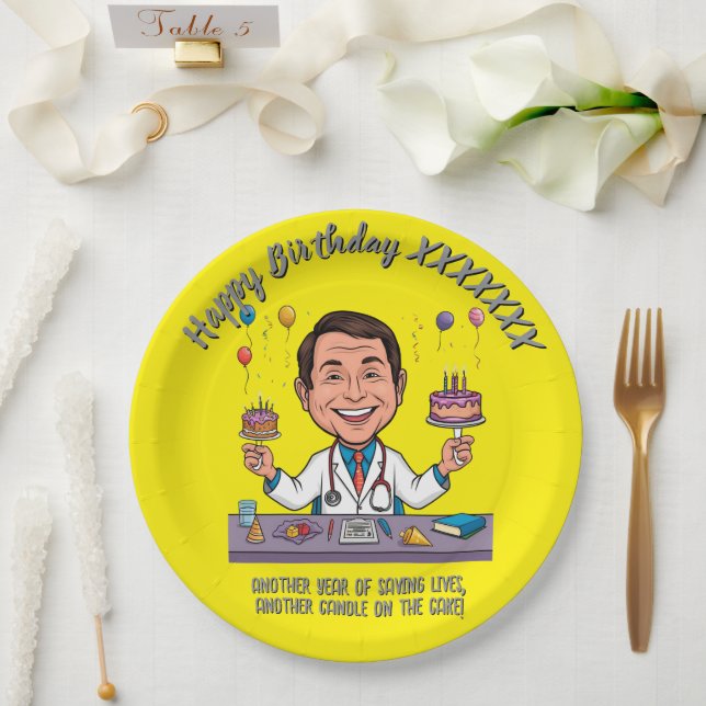 ASSIETTES EN CARTON  DOCTORS BIRTHDAY PARTY CALM ANTISTRESS (Mariage)