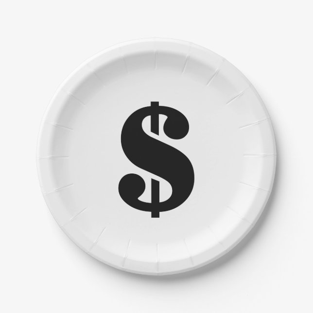 Assiettes En Carton Dollar | Alphabet de gabarit simple (Devant)