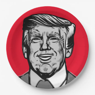 ASSIETTES EN CARTON DONALD TRUMP