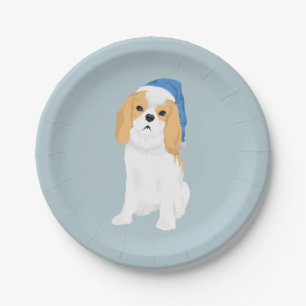 Assiettes En Carton Donnie le chiot cavalier mignon d'épagneul de