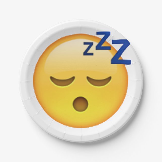 Assiettes En Carton Dormir - Emoji (Devant)