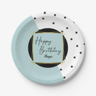 Assiettes En Carton Dots Confetti modernes pour elle